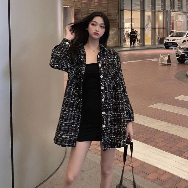 new autumn female small fragrance wool coat women long sleeve turn-down collar outwear jacket casual elegant korean style jacket1, Black
new autumn female small fragrance wool coat women long sleeve turn-down collar outwear jacket casual elegant korean style jacket1, Black