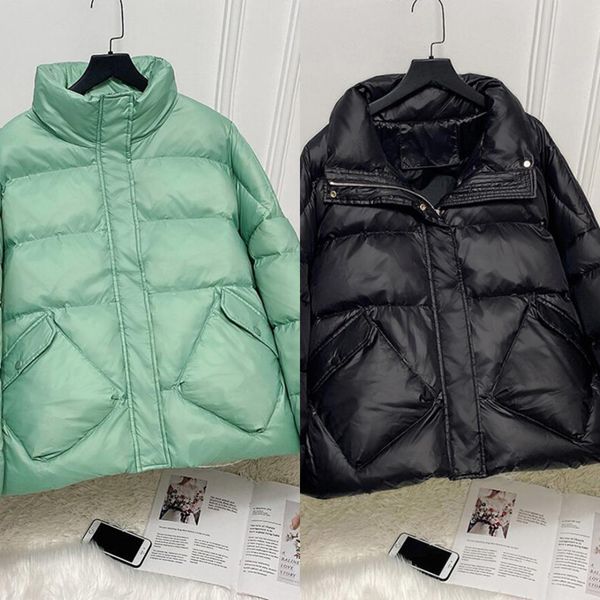 2020 winter down jacket women loose stand collar warm parka thick short coat female white duck down jacket women outerwear, Black
2020 winter down jacket women loose stand collar warm parka thick short coat female white duck down jacket women outerwear, Black