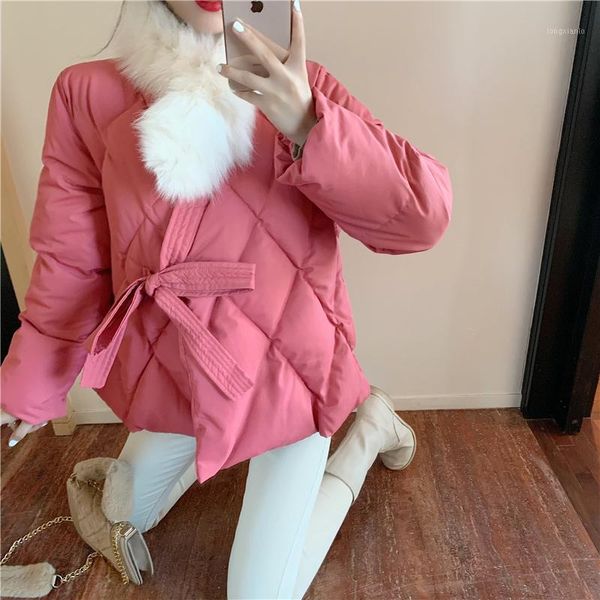 winter 2020 v-neck solid-color long-sleeved waistband coat women stylish simple cotton clothing removable wool collar jacket1, Black
winter 2020 v-neck solid-color long-sleeved waistband coat women stylish simple cotton clothing removable wool collar jacket1, Black