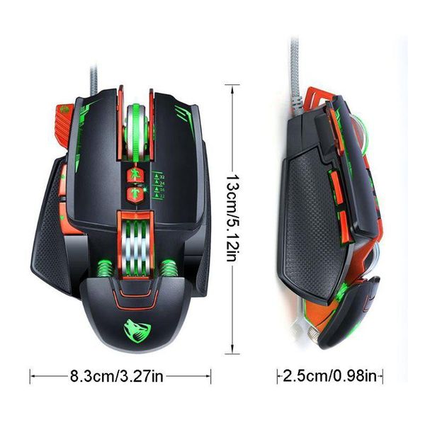 usb wired gaming mouse 8 button dpi adjustable led glowing computer game mice xx9a 
usb wired gaming mouse 8 button dpi adjustable led glowing computer game mice xx9a