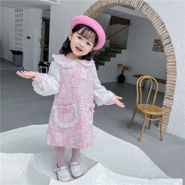 sle new korean 2021 girls' spring children's fragrance princs drs long sve skirt fashion mf65, Red;yellow
sle new korean 2021 girls' spring children's fragrance princs drs long sve skirt fashion mf65, Red;yellow