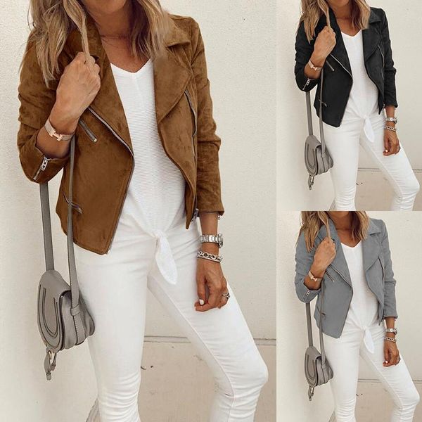 fashion 2021 women zipper jackets new streetwear long sleeves slim short jackets plus size, Black;brown
fashion 2021 women zipper jackets new streetwear long sleeves slim short jackets plus size, Black;brown