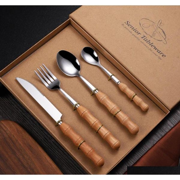 wood handle tableware set knife and fork spoon dinnerware sets stainless steel wedding favour gift steak knife zza1208
wood handle tableware set knife and fork spoon dinnerware sets stainless steel wedding favour gift steak knife zza1208