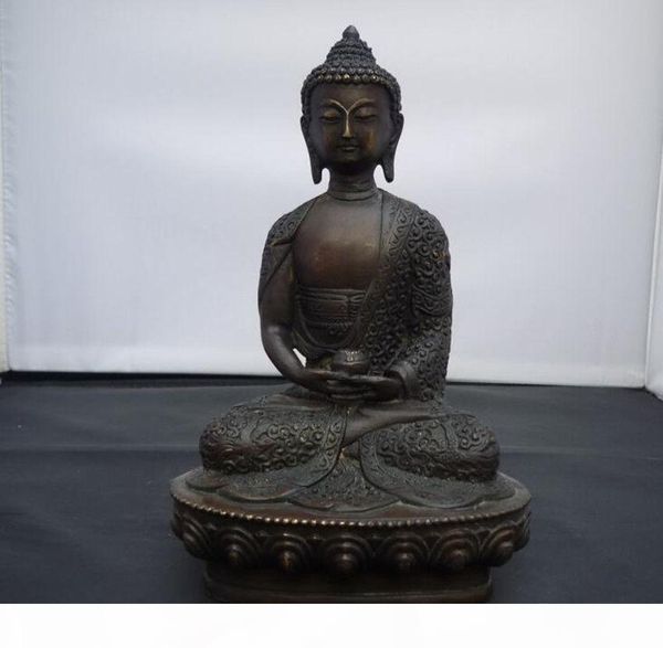 8" старый тибет тибетская buddhis амитабха бронзовый будда statu
8" старый тибет тибетская buddhis амитабха бронзовый будда statu