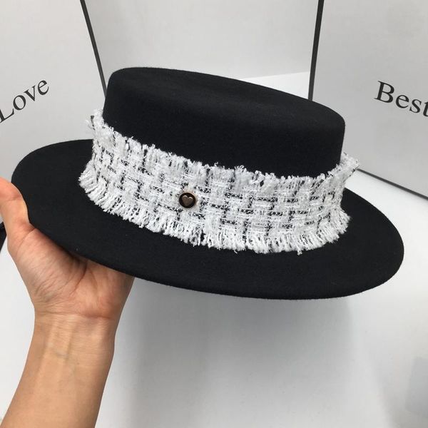 stingy brim hats during the spring and autumn winter black white wool hat for women fashion tide fedoras, Blue;gray
stingy brim hats during the spring and autumn winter black white wool hat for women fashion tide fedoras, Blue;gray