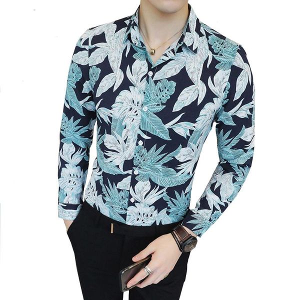 men's casual shirts floral men shirt fashion leaves flower printed slim fit long sleeve hawaiian nightclub bar dj male, White;black
men's casual shirts floral men shirt fashion leaves flower printed slim fit long sleeve hawaiian nightclub bar dj male, White;black