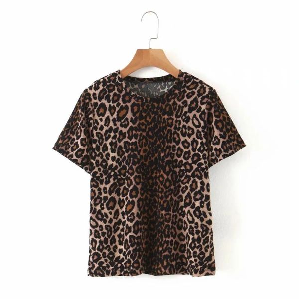 vintage leopard print knitting t shirt women summer stylish femme o neck short sleeve loose kg-108, White
vintage leopard print knitting t shirt women summer stylish femme o neck short sleeve loose kg-108, White