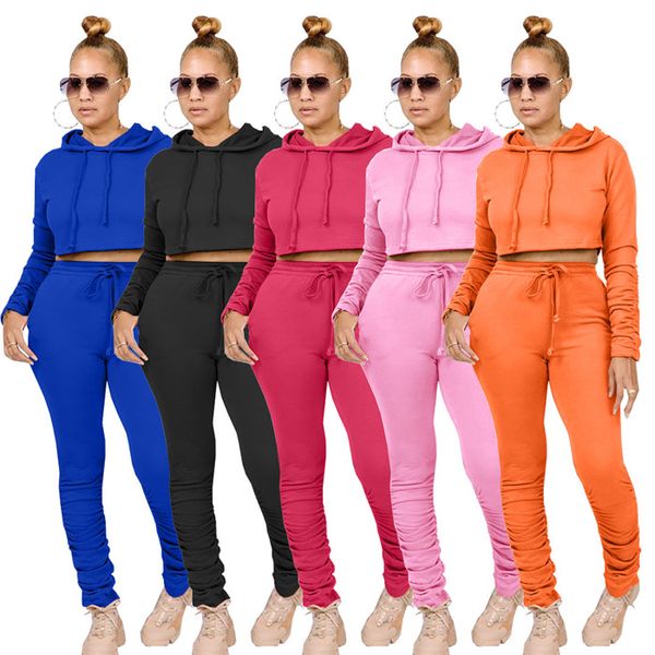 solid color tracksuits womens 2pcs sets long sleeve hooed sweatshirts and ruched casual pants autumn women clothing, Gray
solid color tracksuits womens 2pcs sets long sleeve hooed sweatshirts and ruched casual pants autumn women clothing, Gray