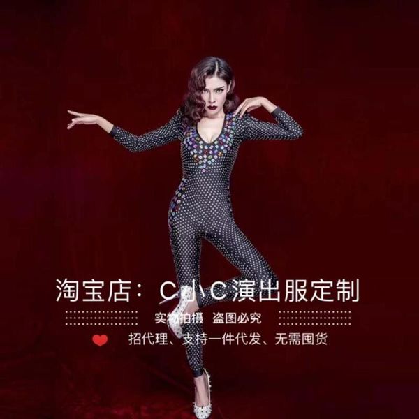 stage wear nightclub bar singer party guest full color diamond one piece costume, Black;red
stage wear nightclub bar singer party guest full color diamond one piece costume, Black;red