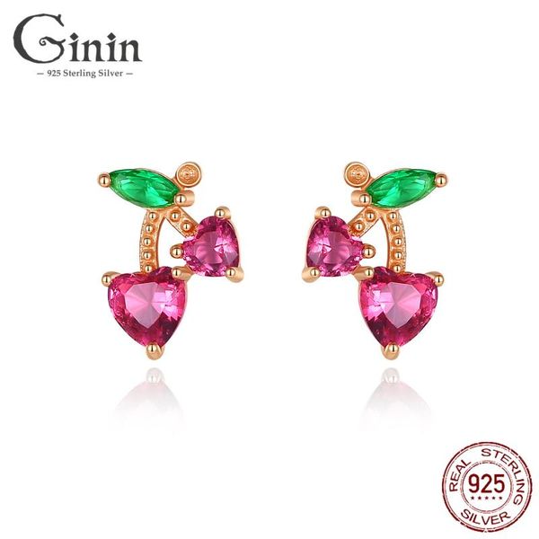 Ginin 925 Sterling Silver Stud Earrings for Women Korean Personalized Simple Red Zircon Cherry Creative Petite Earrings Jewelry, Golden;silver
Ginin 925 Sterling Silver Stud Earrings for Women Korean Personalized Simple Red Zircon Cherry Creative Petite Earrings Jewelry, Golden;silver