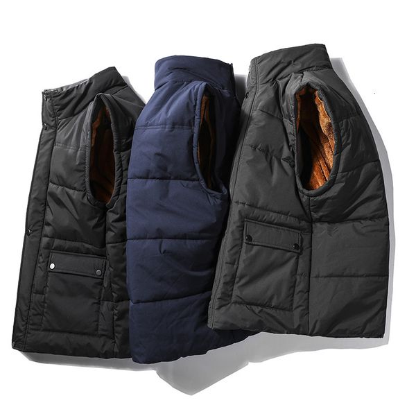 spring and autumn large fleece outdoor warm shoulder men's casual plush winter vest coat thick, Black;white
spring and autumn large fleece outdoor warm shoulder men's casual plush winter vest coat thick, Black;white