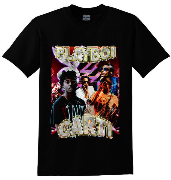playboi carti hip hop rap black t shirt sport hooded sweatshirt hoodie