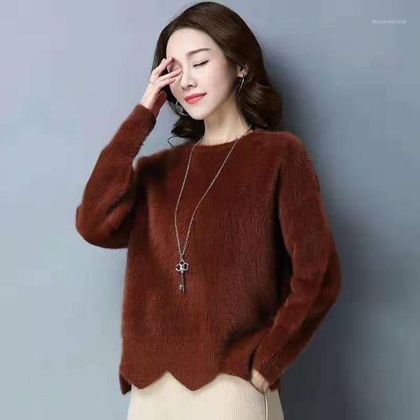 women's sweaters 2021 autumn and winter korean fashion loose plush sweater women's short ruffled imitation mink velvet bottoming s, White;black
women's sweaters 2021 autumn and winter korean fashion loose plush sweater women's short ruffled imitation mink velvet bottoming s, White;black