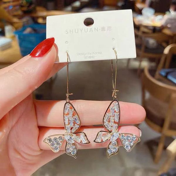 2020 new unique all-matching affordable luxury earrings south korea dongdaemun graceful and fashionable crystal big bowknot fully-jewelled e, Golden
2020 new unique all-matching affordable luxury earrings south korea dongdaemun graceful and fashionable crystal big bowknot fully-jewelled e, Golden