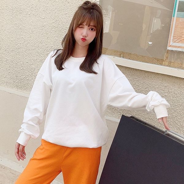ozjca white women's 2020 autumn new round sweater color korean neck cotton sweater women'sshoulder loose solid style af2kl, Black
ozjca white women's 2020 autumn new round sweater color korean neck cotton sweater women'sshoulder loose solid style af2kl, Black