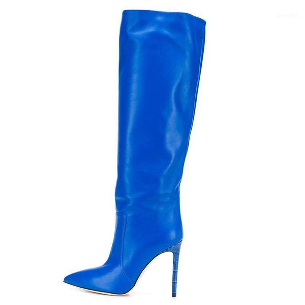 boots fashion women genuine leather pointed toe thin heels knee-high boot blue color rome shoes woman zapatos de mujer1, Black
boots fashion women genuine leather pointed toe thin heels knee-high boot blue color rome shoes woman zapatos de mujer1, Black