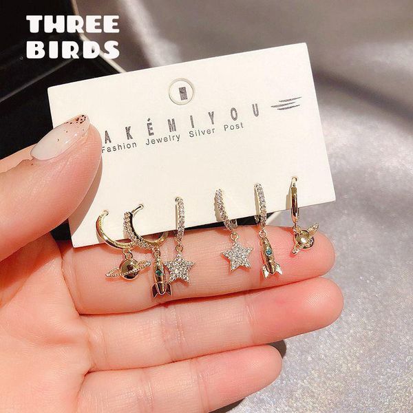 hoop & huggie fashion cubic zirocnia star and rocket planet set earrings silver color micro zircon for women jewellery 2021, Golden;silver
hoop & huggie fashion cubic zirocnia star and rocket planet set earrings silver color micro zircon for women jewellery 2021, Golden;silver
