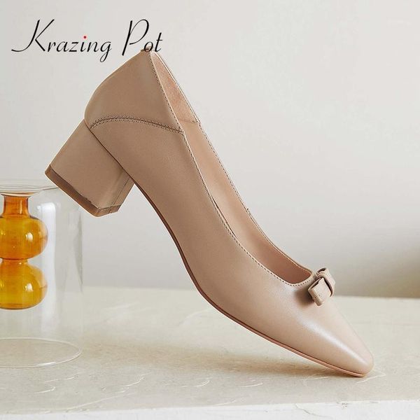 krazing pot french romantic natural leather butterfly-knot small square toe med thick heel slip on sweet girls women pumps l701, Black
krazing pot french romantic natural leather butterfly-knot small square toe med thick heel slip on sweet girls women pumps l701, Black