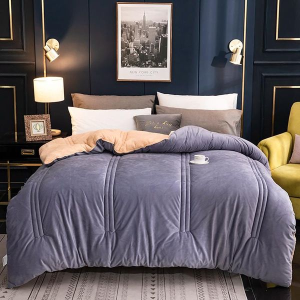 comforters & sets winter comforte crystal velvet cameshere ab side blue grey qulit warm soft thicken blankets duvet 150*200cm bedding home t
comforters & sets winter comforte crystal velvet cameshere ab side blue grey qulit warm soft thicken blankets duvet 150*200cm bedding home t