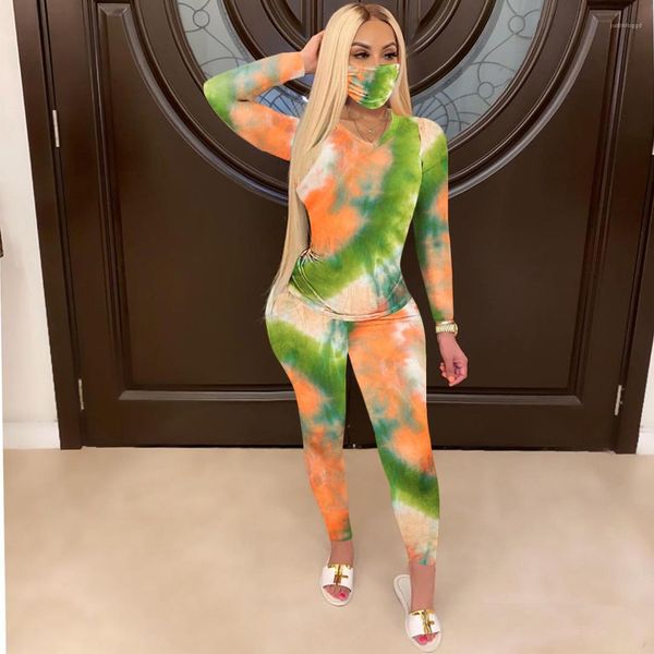 with mask v neck long sleeve tshirt slim fit trousers ladies 2pcs clothing suit women tie dye two piece pants, White
with mask v neck long sleeve tshirt slim fit trousers ladies 2pcs clothing suit women tie dye two piece pants, White
