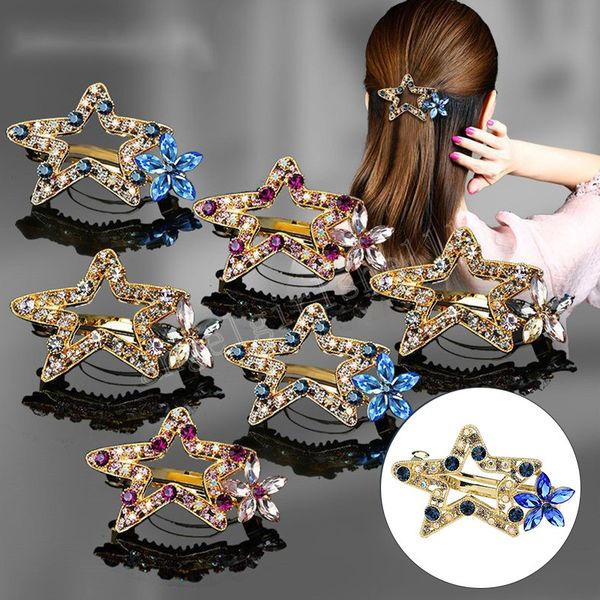 women shining star crystal rhinestone luxury hair clip girls hairpin hair accessories headwear fashion gift, Slivery;white
women shining star crystal rhinestone luxury hair clip girls hairpin hair accessories headwear fashion gift, Slivery;white