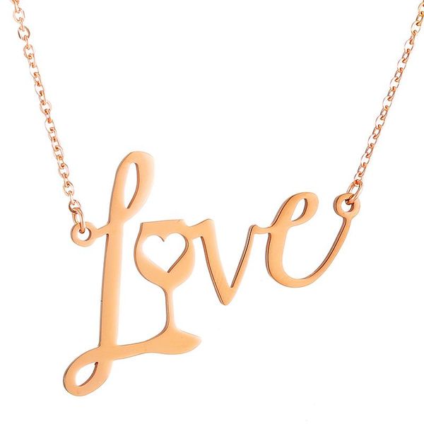 love you forever necklaces for women men love letter pednant jewelry stainless steel wine heart rose gold silver color necklace
love you forever necklaces for women men love letter pednant jewelry stainless steel wine heart rose gold silver color necklace