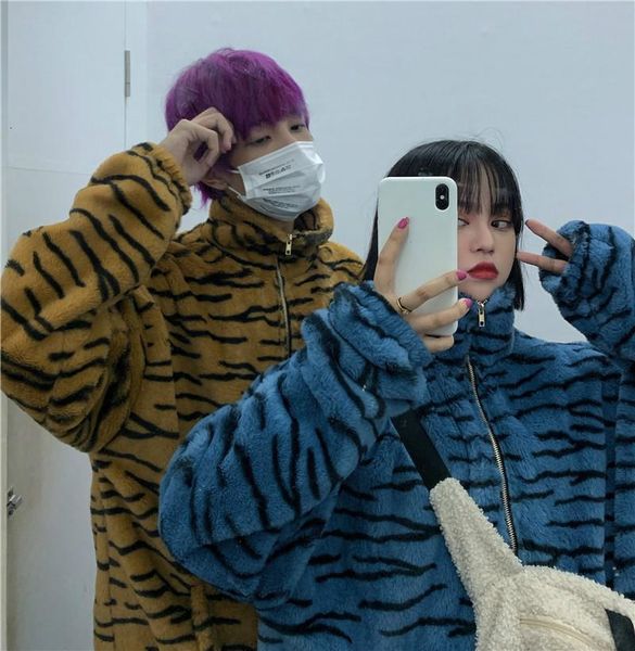 harajuku retro winter warm coats women fashion plush zipper pocket jackets 2020 zebra striped parka outwear coats 55454, Black
harajuku retro winter warm coats women fashion plush zipper pocket jackets 2020 zebra striped parka outwear coats 55454, Black