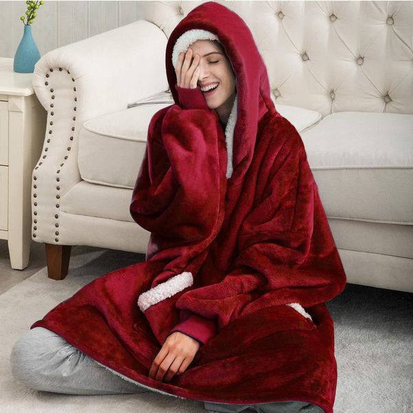 women's hoodies & sweatshirts winter women oversized hoodie blanket with sleeves sweatshirt long plush hooded coats fleece warm 2021, Black
women's hoodies & sweatshirts winter women oversized hoodie blanket with sleeves sweatshirt long plush hooded coats fleece warm 2021, Black