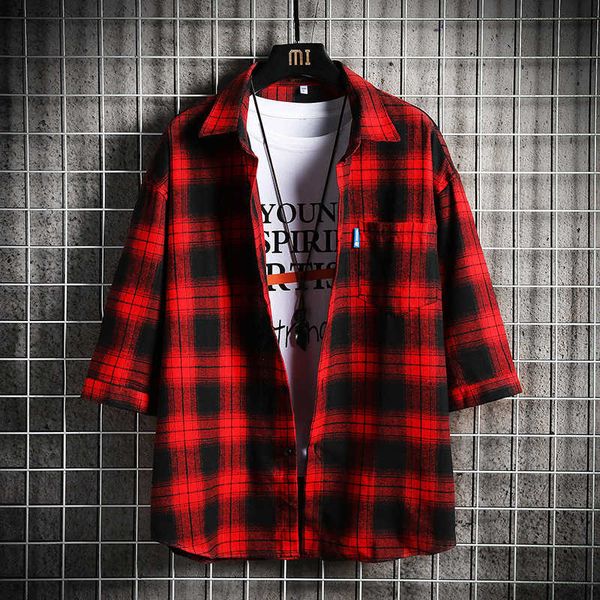 3236 short sleeve men's summer thin plaid shirt new korean fashion cool versatile coat, White;black
3236 short sleeve men's summer thin plaid shirt new korean fashion cool versatile coat, White;black