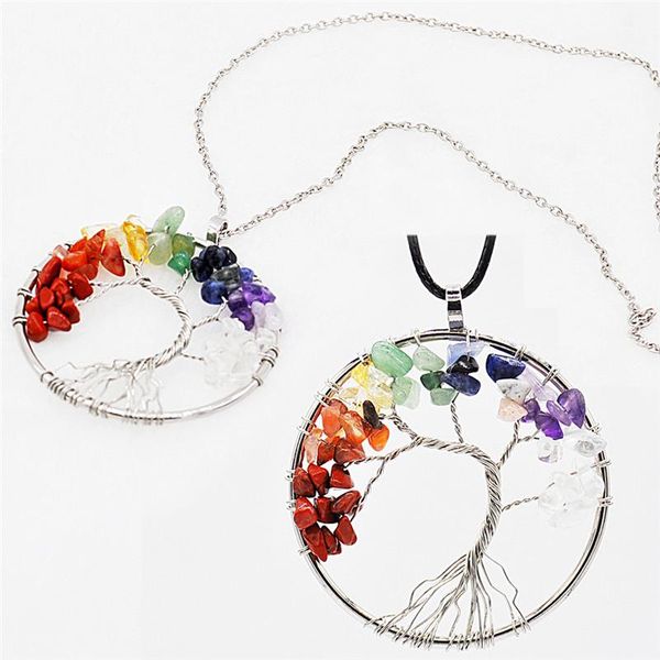 tree of life pendant necklace copper crystal natural stone necklace women, Silver
tree of life pendant necklace copper crystal natural stone necklace women, Silver