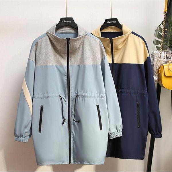 women's trench coats 2021 large size coat women spring autumn thin windbreaker casual female loose splice plus g618, Tan;black
women's trench coats 2021 large size coat women spring autumn thin windbreaker casual female loose splice plus g618, Tan;black