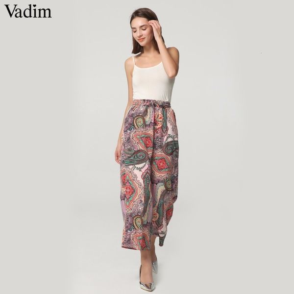 vadim women vintage paisley print pants bow tie sashes elastic waist pockets female casual ankle length trousers mujer ka065 y19070101, Black;white
vadim women vintage paisley print pants bow tie sashes elastic waist pockets female casual ankle length trousers mujer ka065 y19070101, Black;white