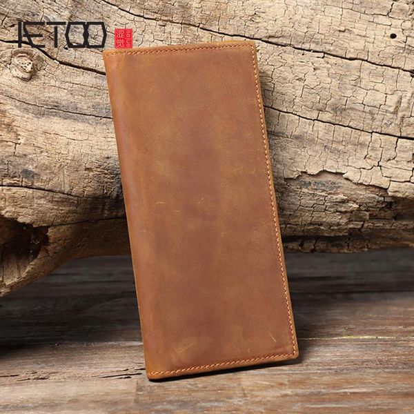 wallets aetoo retro crazy horse leather long wallet, men's multi-card simple phone case, Red;black
wallets aetoo retro crazy horse leather long wallet, men's multi-card simple phone case, Red;black