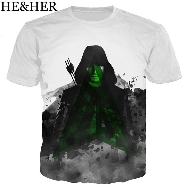 new arrive cartoon arrow 3d print shirts comics comics anime men clothing