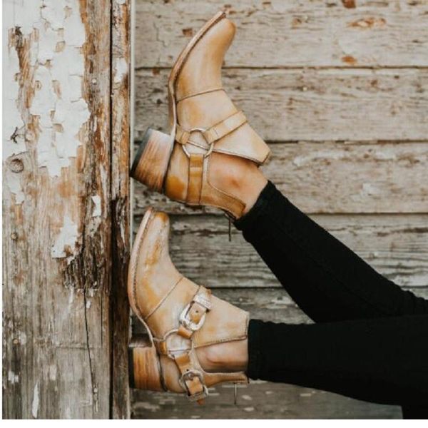 boots botas mujer woman shoes mid heels ankle for women vintage pu leather buckle strap platform plus size, Black
boots botas mujer woman shoes mid heels ankle for women vintage pu leather buckle strap platform plus size, Black