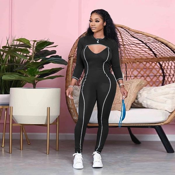 two piece set long sleeve crop spaghetti strap bodycon jumpsuit fall women fashion clothes club matching outfit, Gray
two piece set long sleeve crop spaghetti strap bodycon jumpsuit fall women fashion clothes club matching outfit, Gray