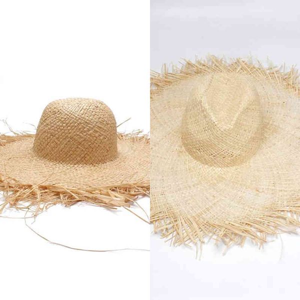 wide brim hats new handmade women straw sun large gilrs natural raffia panama beach caps for holiday 0214, Blue;gray
wide brim hats new handmade women straw sun large gilrs natural raffia panama beach caps for holiday 0214, Blue;gray