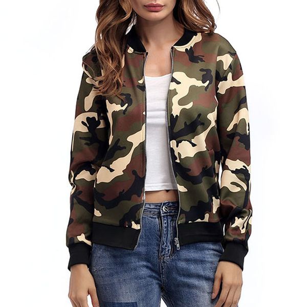 women's casual camo stretchy coat v neck zipper up denim with pockets outwear bomber jacket autumn for camping, Black;brown
women's casual camo stretchy coat v neck zipper up denim with pockets outwear bomber jacket autumn for camping, Black;brown