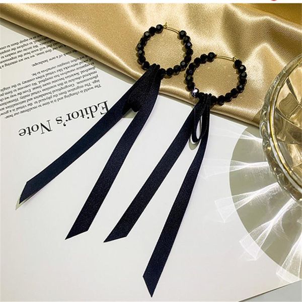 fyuan vintage black crystal hoop earrings for women bijoux long ribbon earrings statement jewelry party gifts, Golden;silver
fyuan vintage black crystal hoop earrings for women bijoux long ribbon earrings statement jewelry party gifts, Golden;silver