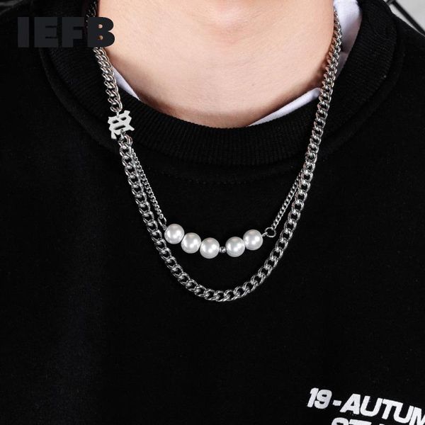 chains iefb mens's accessories ins titanium steel beads clavicle chain splicing pearl necklace fashion jewelry for men 9y5522, Silver
chains iefb mens's accessories ins titanium steel beads clavicle chain splicing pearl necklace fashion jewelry for men 9y5522, Silver