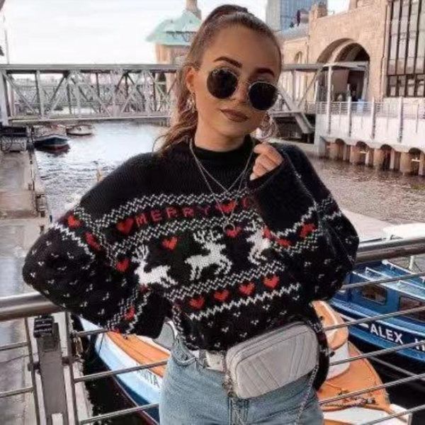 women's sweaters christmas sweater women winter warm pullover long sleeve elk print knitted elegant ladies xmas party outfit1, White;black
women's sweaters christmas sweater women winter warm pullover long sleeve elk print knitted elegant ladies xmas party outfit1, White;black
