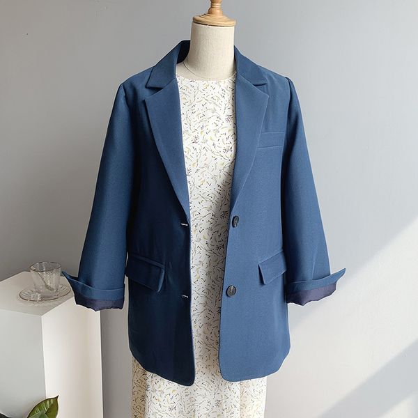 2021 new autumn turn down collar blue blazer casual ladies vintage blzaers coat feminino for women 0ztt, White;black
2021 new autumn turn down collar blue blazer casual ladies vintage blzaers coat feminino for women 0ztt, White;black