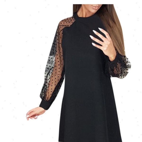 38 2021 women fashion dress mesh sleeve round neck dress long sleeve a line mini party dress summer woman party night, Black;gray
38 2021 women fashion dress mesh sleeve round neck dress long sleeve a line mini party dress summer woman party night, Black;gray