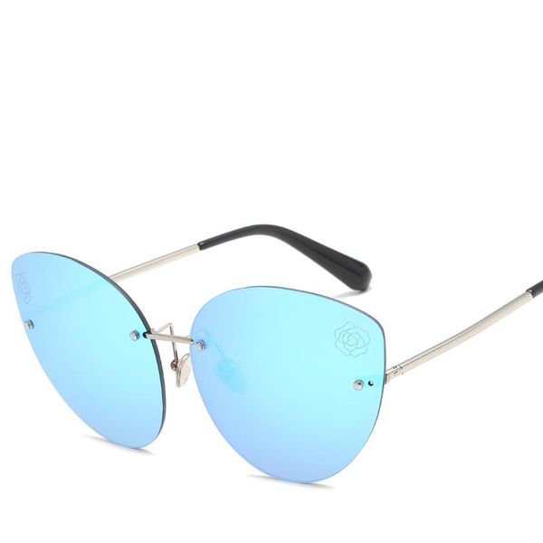 sunglasses fashion trends in europe and the united states cat eye frameless personality dazzle, White;black
sunglasses fashion trends in europe and the united states cat eye frameless personality dazzle, White;black