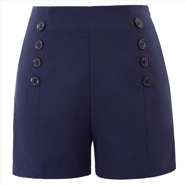 new women shorts retro vintage high waist buttons sailor shorts athletic slim office lady work shorts summer clothes girl, White;black
new women shorts retro vintage high waist buttons sailor shorts athletic slim office lady work shorts summer clothes girl, White;black