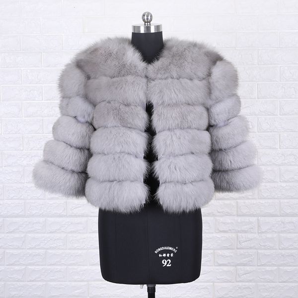 2021 new warm made natural fox skin, elegant short fur coat ixvy, Black 
2021 new warm made natural fox skin, elegant short fur coat ixvy, Black