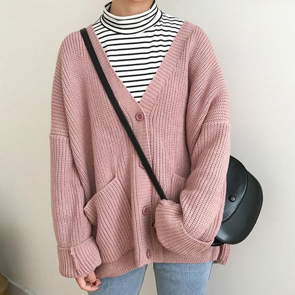 women's knits & tees 2021 korean women sweater cardigan double pocket design female knitted knit autumn winter, White
women's knits & tees 2021 korean women sweater cardigan double pocket design female knitted knit autumn winter, White
