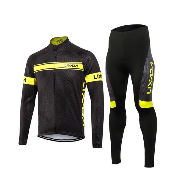 lixada men's winter thermal fleece cycling clothing set long sleeve windproof cycling jersey coat jacket with 3d padded trousers, Black;blue
lixada men's winter thermal fleece cycling clothing set long sleeve windproof cycling jersey coat jacket with 3d padded trousers, Black;blue