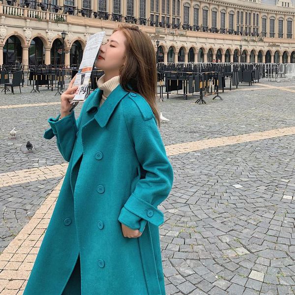 2021 double cashmere coat whom long over-the-knee new winter double-sided wool cloth coat, Black
2021 double cashmere coat whom long over-the-knee new winter double-sided wool cloth coat, Black