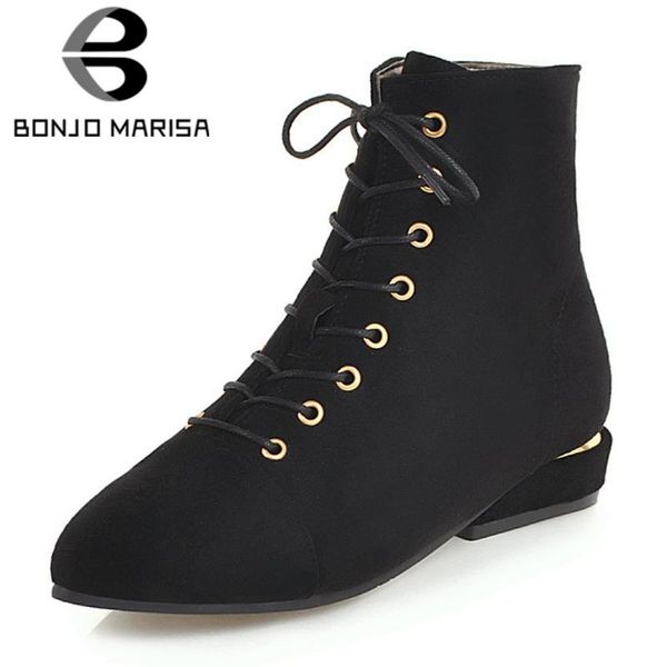 boots bonjomarisa 2021 autumn winter big size 34-43 women flat ankle pointed toe lace-up add fur casual low heel shoes woman, Black
boots bonjomarisa 2021 autumn winter big size 34-43 women flat ankle pointed toe lace-up add fur casual low heel shoes woman, Black